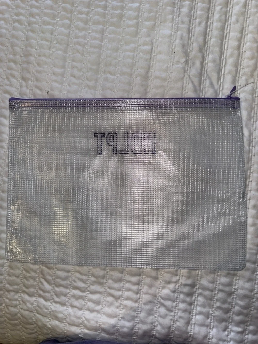 Clear Mesh Zip Pouch with NDLPT Logo - Picture 2 of 2